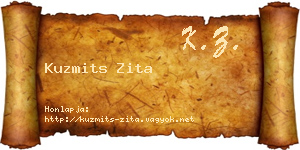 Kuzmits Zita névjegykártya